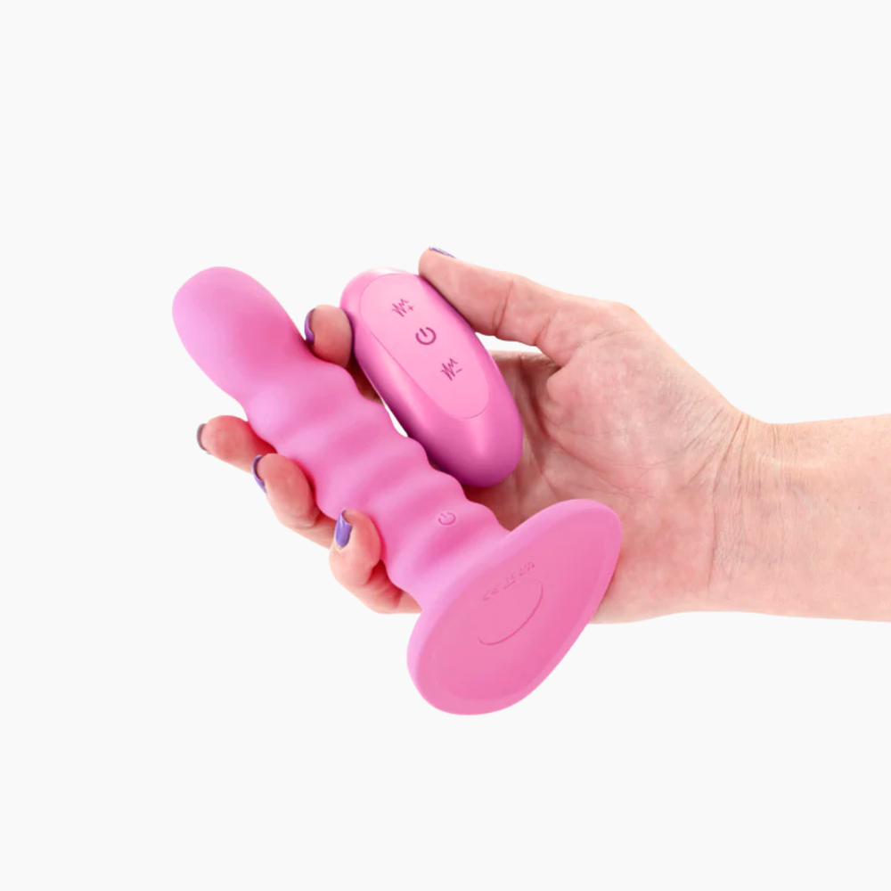 Colours Ribbed 5" Vibrating Dildo