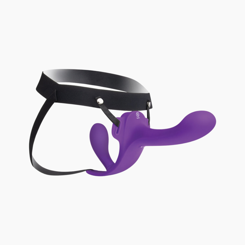 Lock-In Dual-Ended Vibrating Strap-On + Harness Set