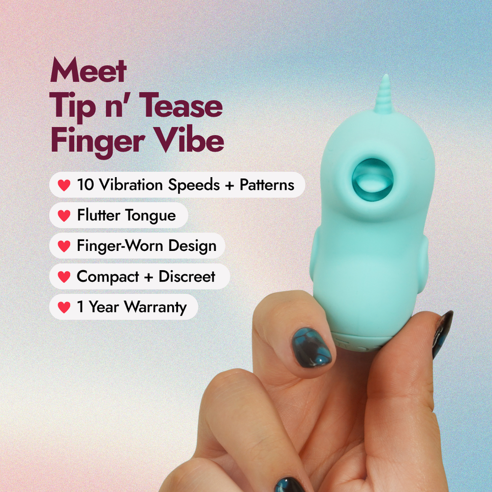 Tip n' Tease Unicorn Flickering Finger Vibrator
