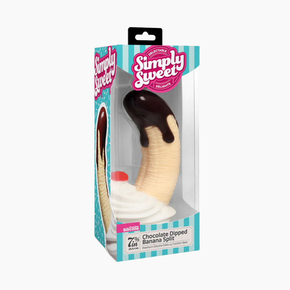Chocolate Dipped Banana Split Silicone Dildo