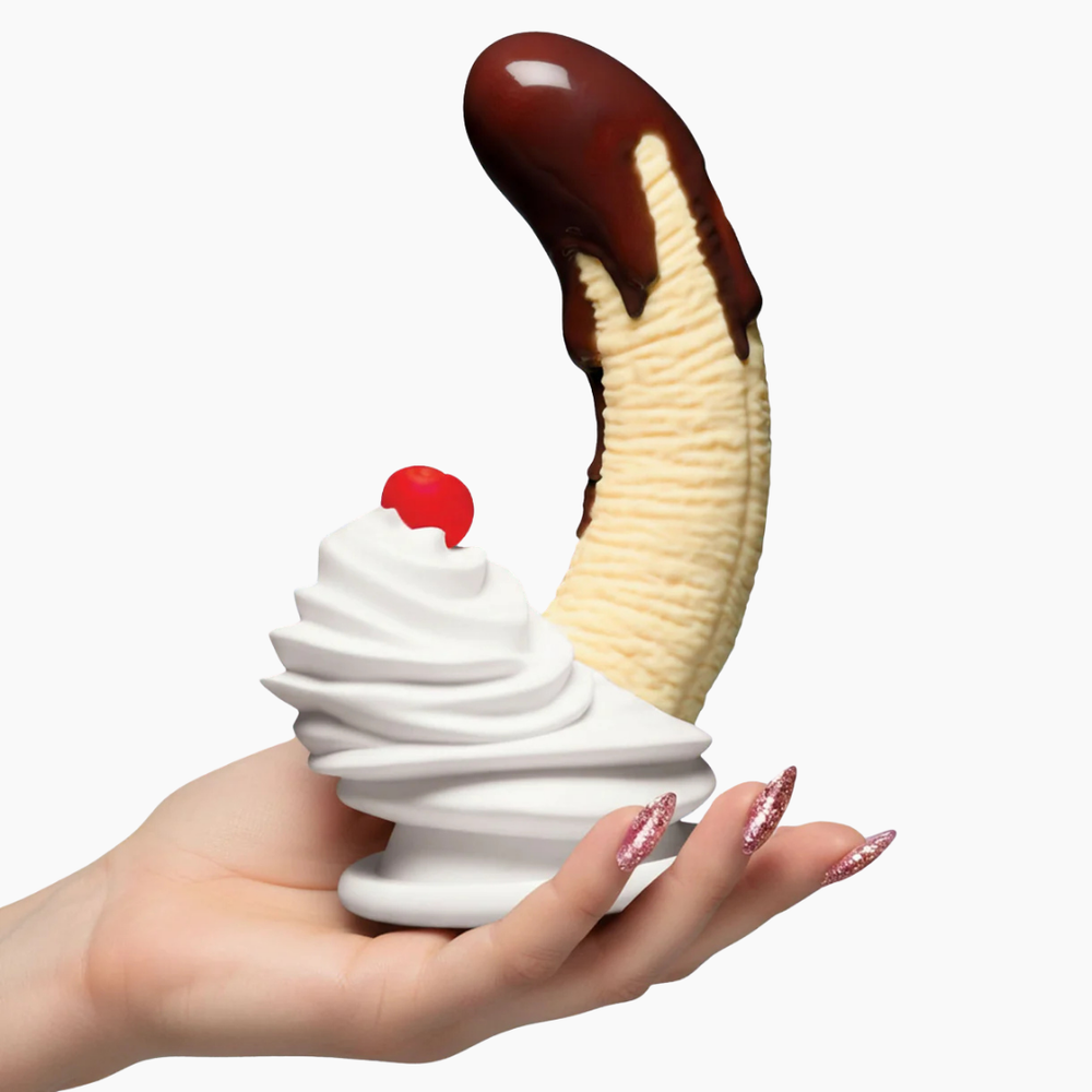Chocolate Dipped Banana Split Silicone Dildo