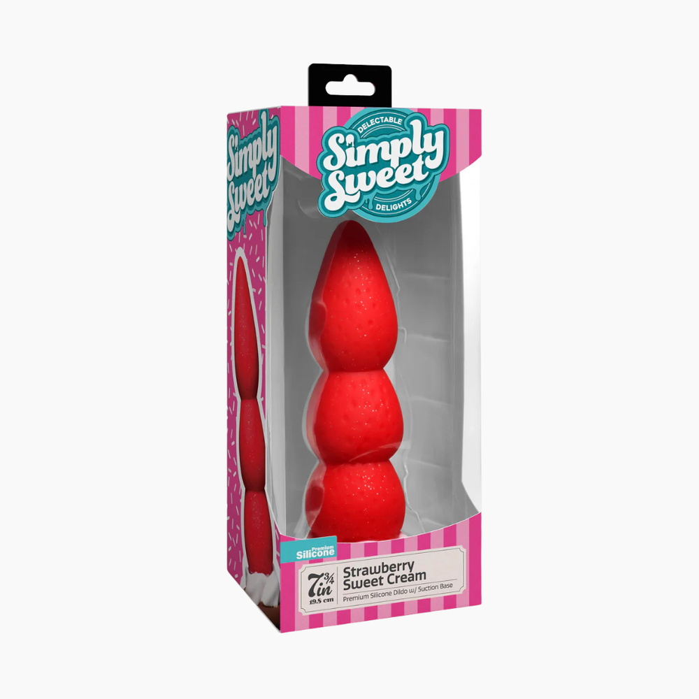 Strawberry Sweet Cream Silicone Dildo