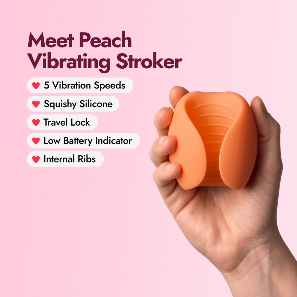 Peach Vibrating Stroker