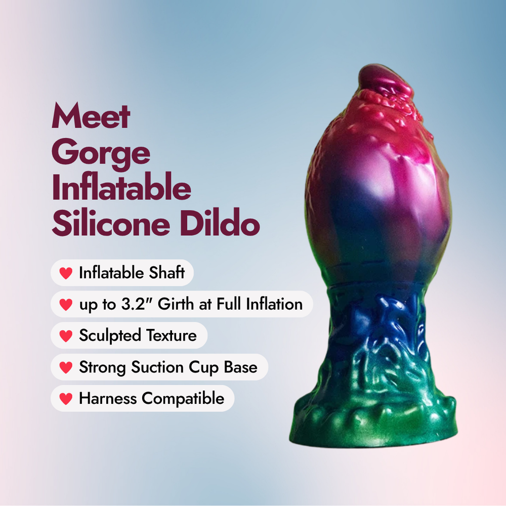Gorge Inflatable Silicone Dildo