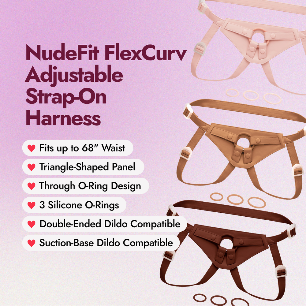 NudeFit FlexCurv Fully Adjustable Unisex Strap-On Harness
