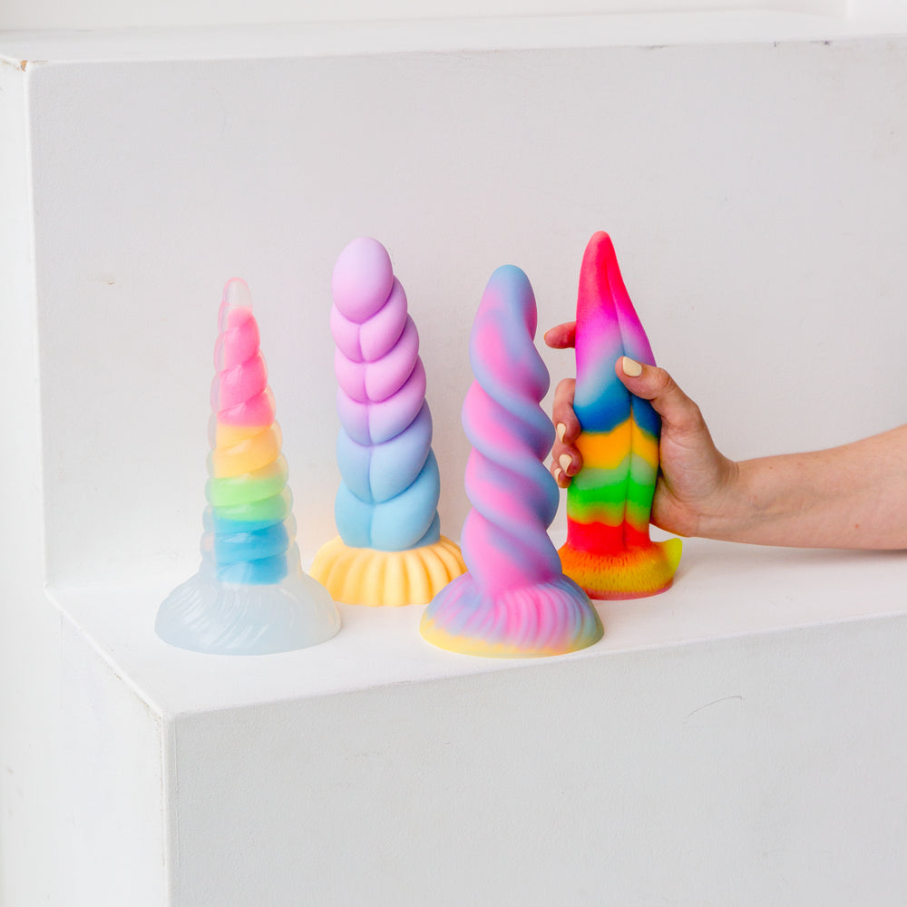 Moon Rider Glow-in-the-Dark Unicorn Silicone Dildo