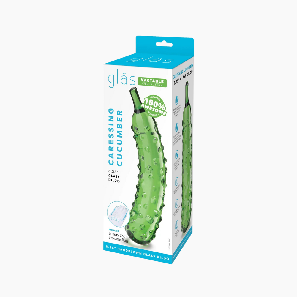 Caressing Cucumber Glass Dildo