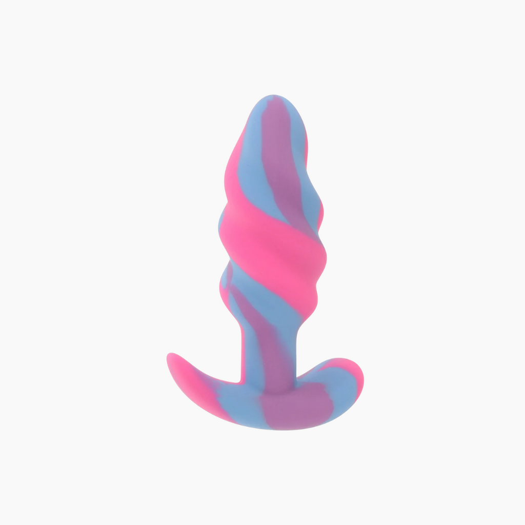 Unicorn Swirl Silicone Butt Plug  Bonjibon