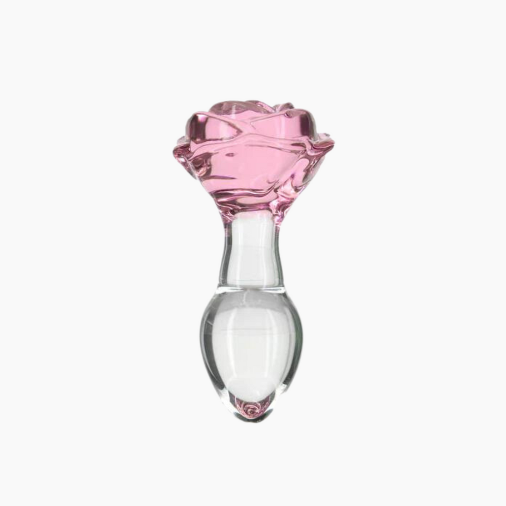 Rosy Glass Anal Plug  Bonjibon