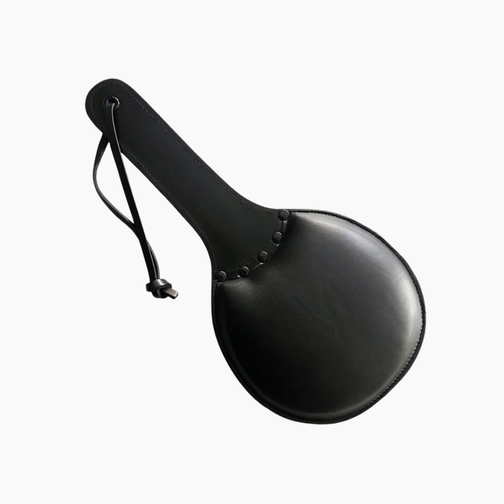 Black Leather Ping Pong Paddle