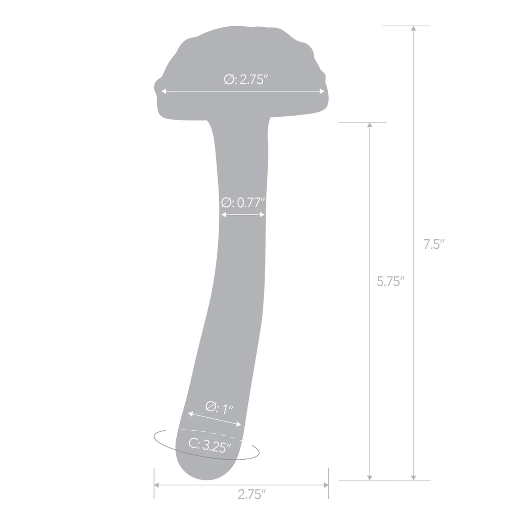 Magic Mushroom Glass Dildo