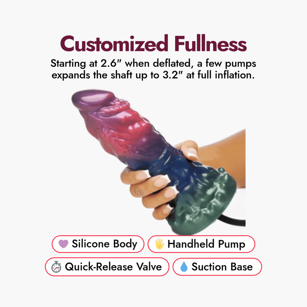 Gorge Inflatable Silicone Dildo