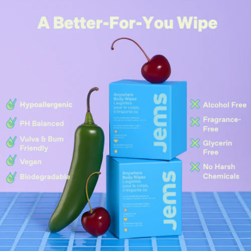 Jems Anywhere Body Wipes