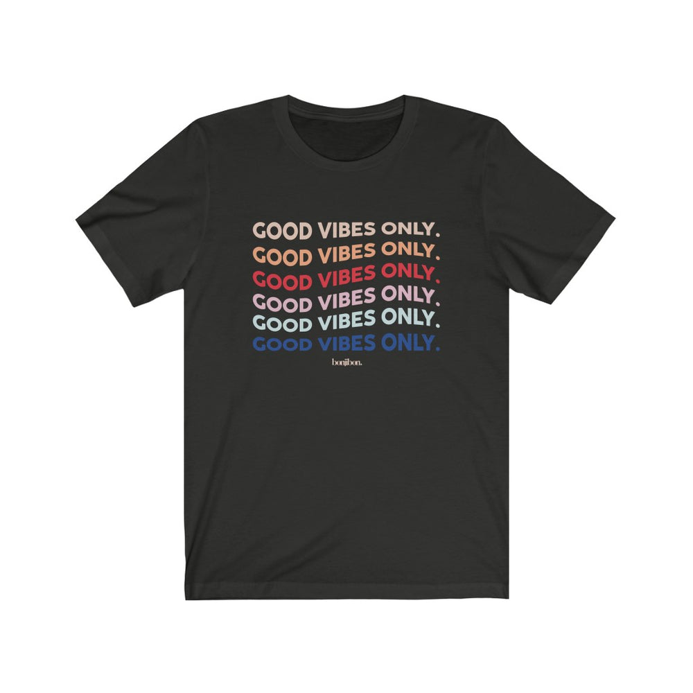 Good Vibes Only Jersey T-Shirt - Bonjibon