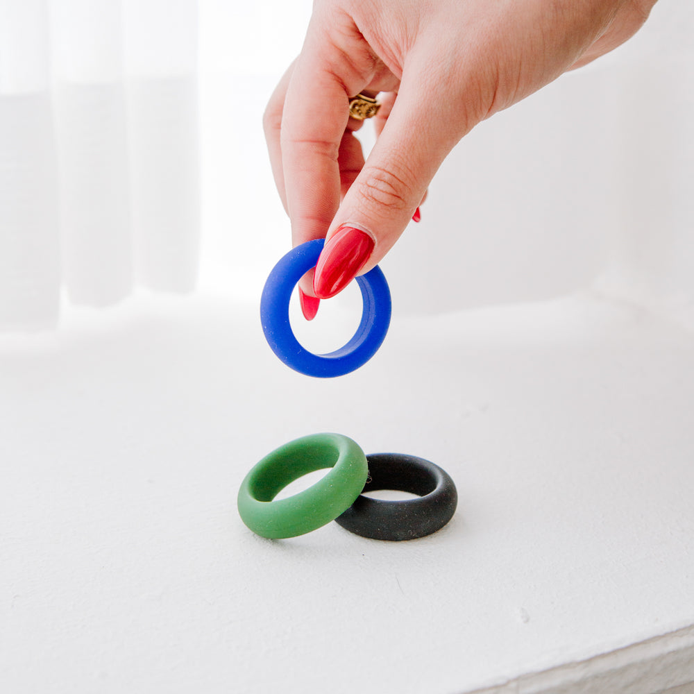 Silicone Cock Ring Trio by Je Joue