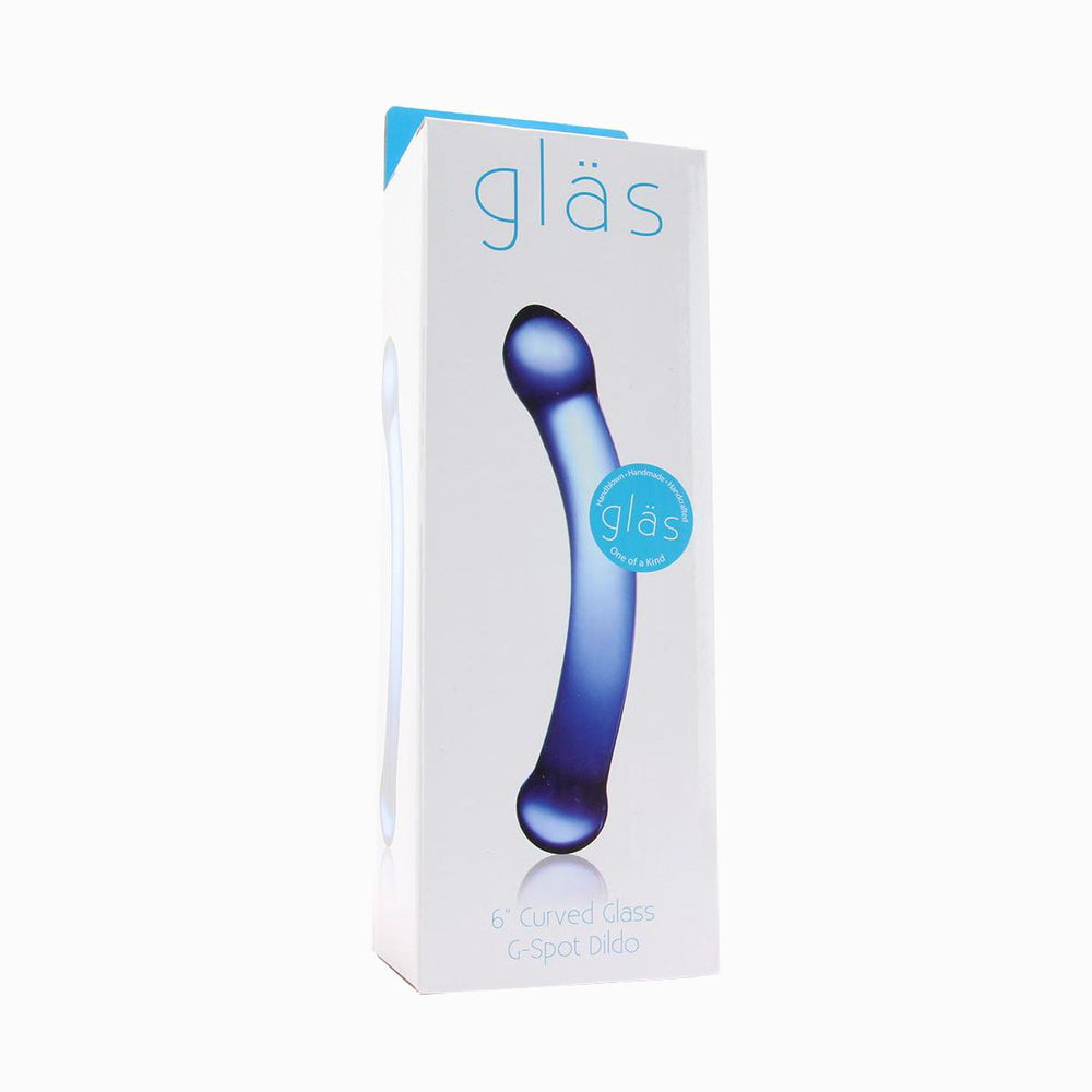 6" Curved G-Spot Glass Dildo - Bonjibon