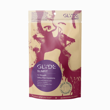 Glyde SlimFit Smaller Fit Condoms - 12 Pack - Bonjibon