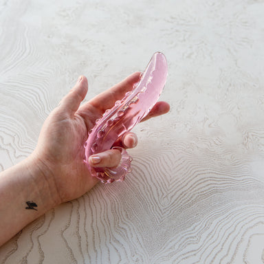 Lick-It Glass Dildo - Bonjibon